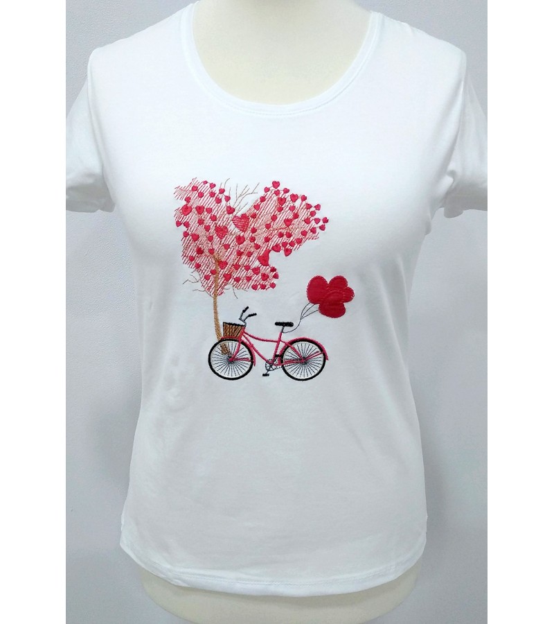Camiseta bordado Bici