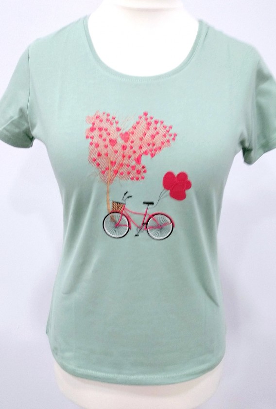 Camiseta bordado Bici